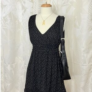 Max Studio Vintage Black and white Polka‎ Dot  Dress Medium